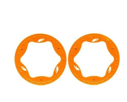 Traxxas TRX10977-ORNG Beadlock rings, rear, orange (3.9\") (2)