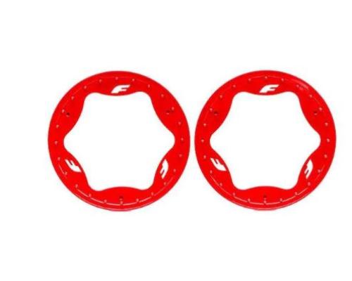 Traxxas TRX10977-RED Beadlock rings, rear, red (3.9\") (2)