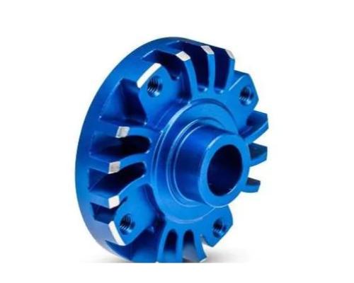 Traxxas TRX10995-BLUE Adapterplaat, kroonwiel (blauw geanodiseerd 6061-T6 aluminium)