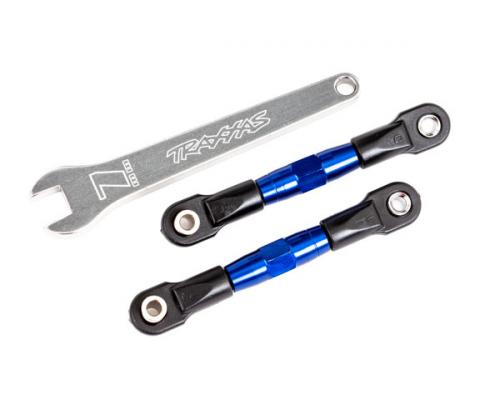 Traxxas TRX2443X Camberlinks, achter (TUBES blauw geanodiseerd, 7075-T6 aluminium, sterker dan titanium) (2) (gemonteerd