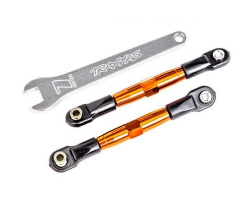 Traxxas TRX2444T Camber links, voorkant (BUIZEN oranje geanodiseerd, 7075-T6 aluminium, sterker dan titanium) (2) (gemon