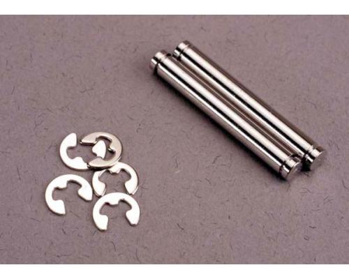 Traxxas TRX2635 Suspension pins, 23mm hard chrome (2)/ E-clips