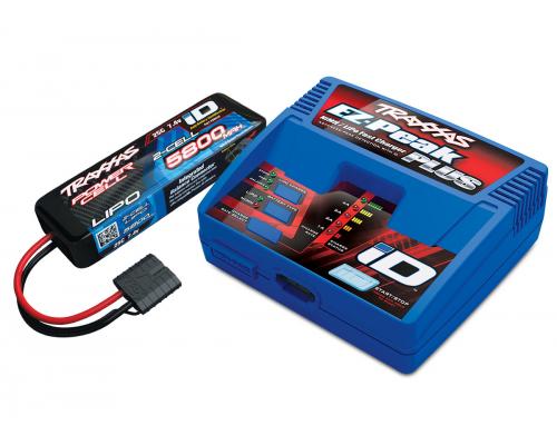 Traxxas TRX2992G Accu / lader compleet pakket (inclusief 2970 iD lader (1) en 2843X 7.4V 5800mAh 25C LiPo 2-cell batteri