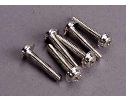 Traxxas TRX3187 Schroeven, 3x15mm bolle kop met sluitring (6)