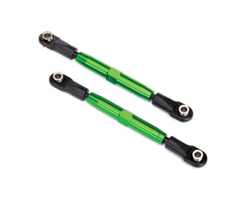 Traxxas TRX3644G Camber links, rear (TUBES green-anodized, 7075-T6 aluminum, stronger than titanium) (73mm) (2)/ rod end