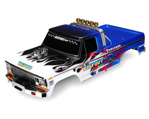 Traxxas TRX3653 Body, Bigfoot Flame, officieel erkende replica (geverfd, overdrukplaatjes aangebracht)