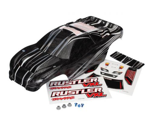 Traxxas TRX3719 Body, Rustler VXL, ProGraphix (vervanging voor de geverfde body. Graphics zijn gedrukt, vereist verf e