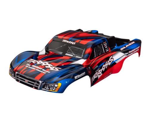 Traxxas TRX5851R Body, Slash 2WD (past ook op Slash VXL & Slash 4X4), rood en blauw (geverfd, emblemen aangebracht)