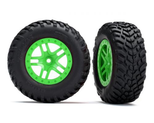 Traxxas TRX5892G Band op velg SCT Split-Spaak groen (2) 4WD v / a, 2WD a