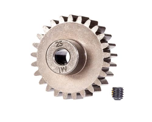 Traxxas TRX6492X Tandwiel, 25-T pinion (1,0 metrische spoed) (past op as van 5 mm)/stelschroef (alleen te gebruiken met 