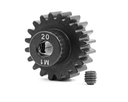 Traxxas TRX6494R Tandwiel, 20-T pinion (gefreesd, gehard staal) (1,0 metrische steek) (past op as van 5 mm)/stelschroef