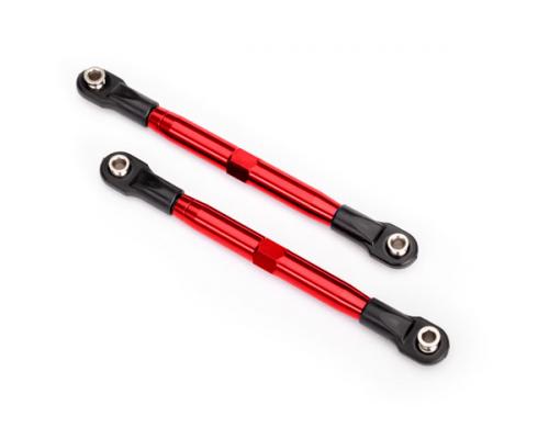 Traxxas TRX6742R Teenverbindingen (TUBES rood geanodiseerd, 7075-T6 aluminium, sterker dan titanium) (87 mm) (2) / stang