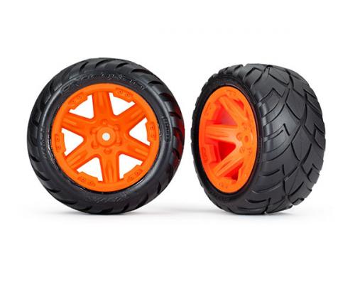 Traxxas TRX6768A Banden en wielen, gemonteerd, gelijmd (2,8\") (RXT oranje wielen, Anaconda-banden, schuimrubberen inzets