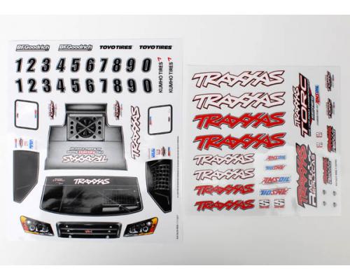 Traxxas TRX7013X Decal sheets, 1/16 Slash 4WD team truck