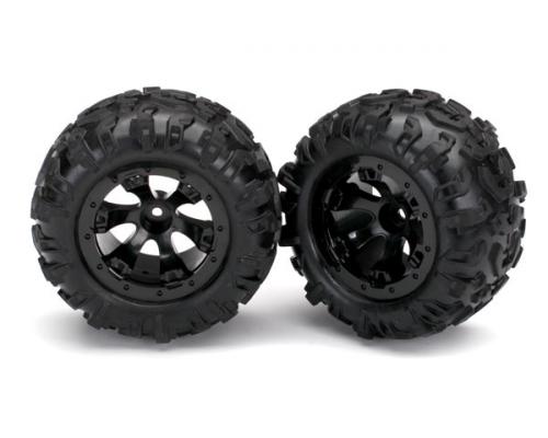 Traxxas TRX7277 Banden en wielen, geassembleerd, gelijmd (geode zwarte, beadlock-achtige wielen, Canyon AT-banden, schui