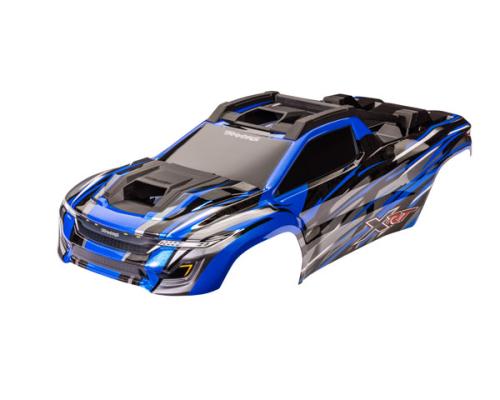 Traxxas TRX7812A Body, XRT, blauw (gelakt, stickers aangebracht) (gemonteerd met carrosseriesteunen voor en achter voor 
