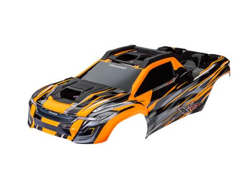 Traxxas TRX7812T Body, XRT, oranje (gelakt, stickers aangebracht) (gemonteerd met carrosseriesteunen voor en achter voor