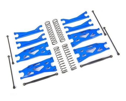 Traxxas TRX7895X Ophangingsset, X-Maxx WideMaxx, BLAUW (inclusief draagarmen voor en achter, teenverbindingen voor, aand