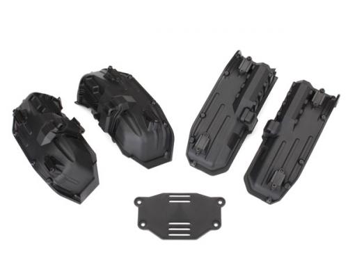 Traxxas TRX8080 fenders, binnenste (smalle), voor en achter (2 elk) / rock light beschermkappen (8) / p batterij