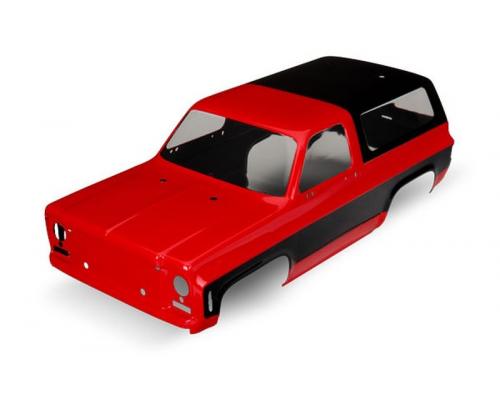 Traxxas TRX8130A Body, Chevrolet Blazer (1979) (rood) (vereist grille, zijspiegels, deurgrepen, ruitenwissers, decals