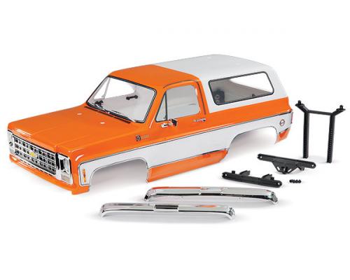 Traxxas TRX8130X Body Chevrolet Blazer (1979), compleet (oranje) (inclusief grille, zijspiegels, deurgrepen, ruitenwisse