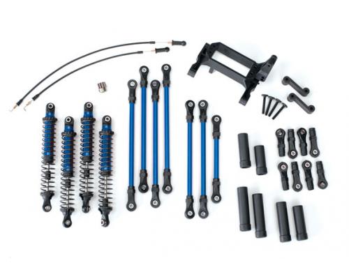 Traxxas TRX8140X Long Arm Lift Kit, TRX-4, compleet (inclusief blauwe poeder gecoate schakels, blauw geanodiseerde schok