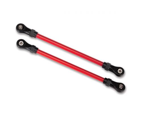 Traxxas TRX8143R Ophangarmen, voorkant onder, rood (2) (5x104mm, gepoedercoat staal) (samengesteld met holle kogels) (vo