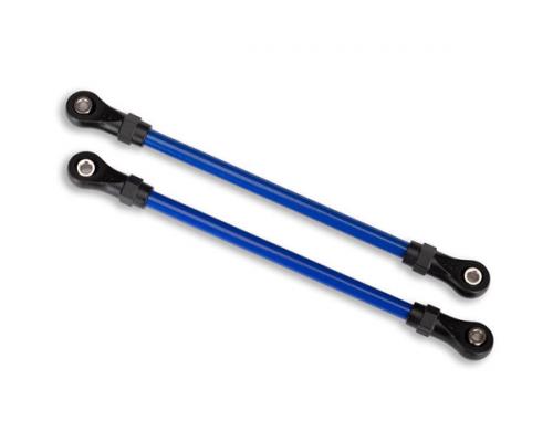 Traxxas TRX8143X Ophangarmen, voorkant onder, blauw (2) (5x104mm, gepoedercoat staal) (samengesteld met holle kogels) (v