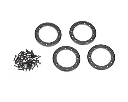 Traxxas TRX8168T Beadlock ringen, zwart (2.2\") (aluminium) (4) / 2x10 CS (48)