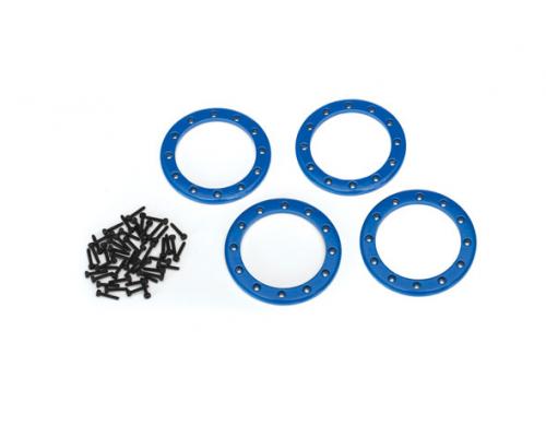 Traxxas TRX8168X Beadlock ringen, blauw (2.2\") (aluminium) (4) / 2x10 CS (48)