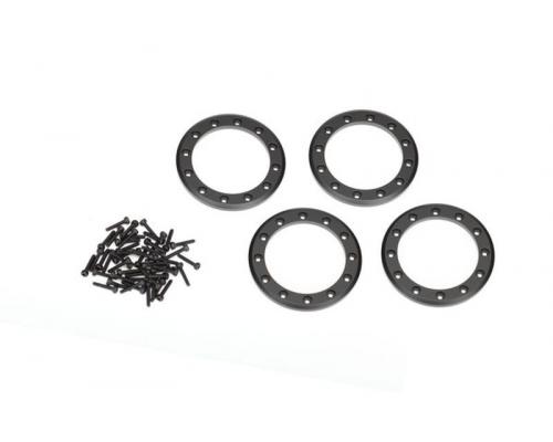 Traxxas TRX8169T Beadlock ringen, zwart (1.9\") (aluminium) (4) / 2x10 CS (48)