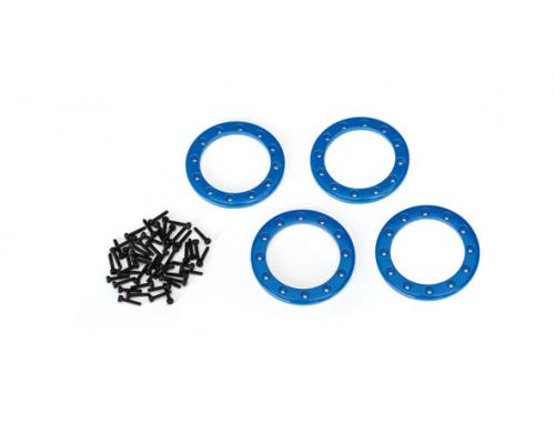 Traxxas TRX8169X Beadlock ringen, blauw (1.9\") (aluminium) (4) / 2x10 CS (48)