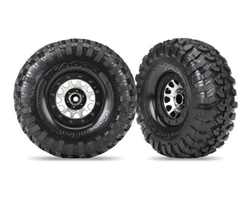 Traxxas TRX8172 Banden en wielen, geassembleerd (methode 105 zwarte chromen beadlock-wielen, Canyon Trail 2.2\"-banden, s