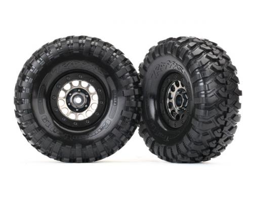 Traxxas TRX8174 Banden en wielen, geassembleerd (methode 105 zwarte chromen beadlock-wielen, Canyon Trail 1.9\" -banden,