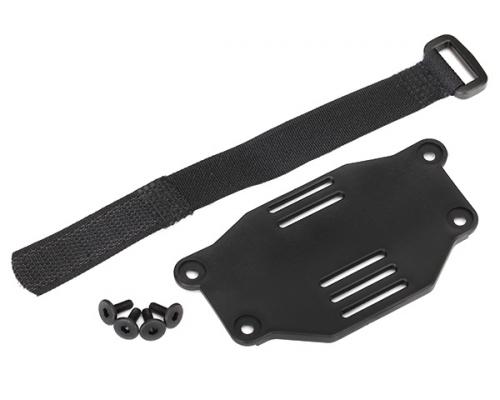 Traxxas TRX8223 Batterijplaat / batterijhouder / 3x8 platkopschroeven (4) (vereist 8072 inner fenders)