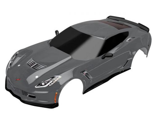 Traxxas TRX8386A Body Chevrolet Corvette Z06 Grafiet met emblemen en hardware