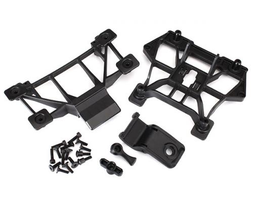 Traxxas TRX8615 Body steunen, voor en achter / 3x12mm CS (4) / 3x12mm schouderschroef (2) / 3x10mm platte kop machinesch