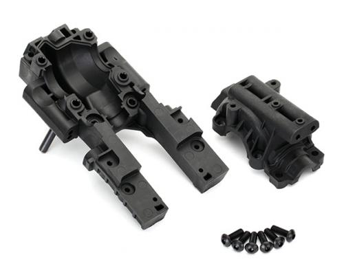 Traxxas TRX8630 Bulkhead, voorkant (bovenste en onderste) / 4x12 mm BCS (6) (vereist chassis 8622)