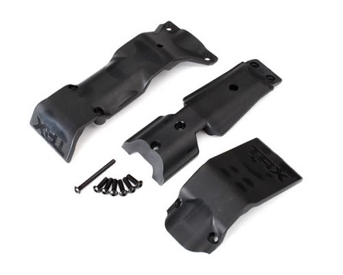 Traxxas TRX8637 Skidplate set, voor / skid plate, achter / 3x10 BCS (6) / 3x30 BCS (1) (past bij 8629 en 8630)