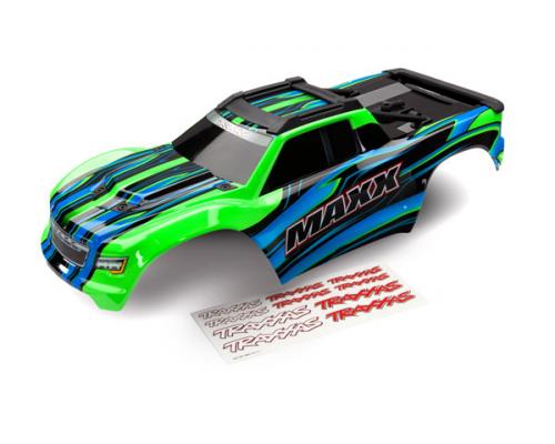 Traxxas TRX8911G Body, Maxx, groen (geverfd) / stickerblad