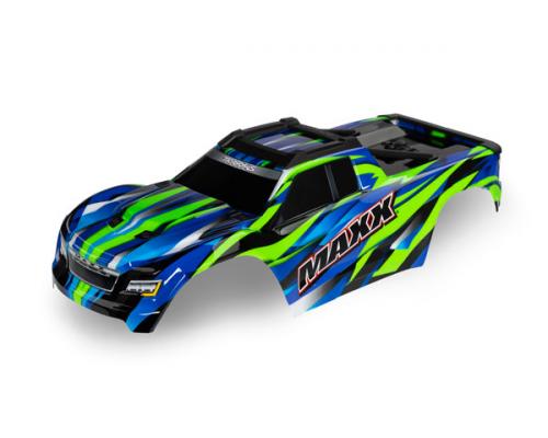 Traxxas TRX8918G Body, Maxx, groen (gelakt, stickers aangebracht) (past op Maxx met verlengd chassis (352 mm wielbasis))