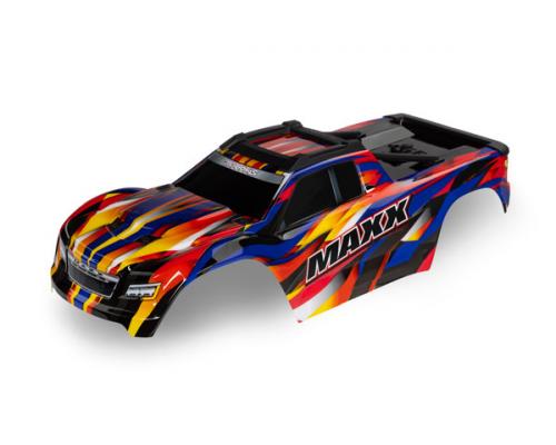 Traxxas TRX8918P Body, Maxx, geel (gelakt, stickers aangebracht) (past op Maxx met verlengd chassis (352 mm wielbasis))