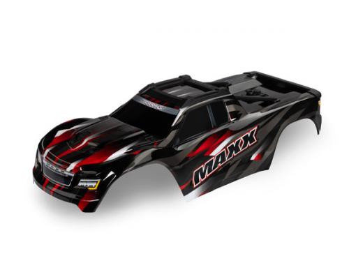 Traxxas TRX8918R Body, Maxx, rood (gelakt, stickers aangebracht) (past op Maxx met verlengd chassis (352 mm wielbasis))