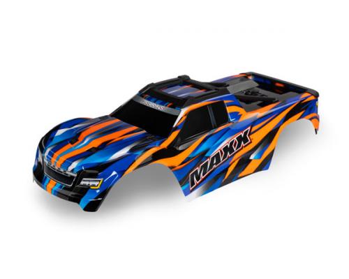 Traxxas TRX8918T Body, Maxx, oranje (gelakt, stickers aangebracht) (past op Maxx met verlengd chassis (352 mm wielbasis)