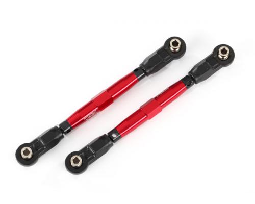 Traxxas TRX8948R Toe links, voorzijde (TUBES rood geanodiseerd, 7075-T6 aluminium, sterker dan titanium) (88mm) (2) / st