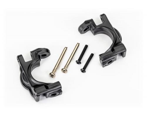 Traxxas TRX9032 Caster blokken (c-hubs), extreem zwaar, zwart (links & rechts)/ 3x32mm scharnierpennen (2)/ 3x20mm BCS (