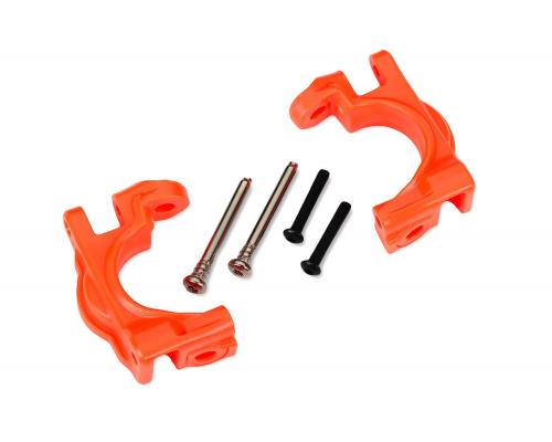 Traxxas TRX9032T Caster blokken (c-hubs), extreem zwaar, oranje (links & rechts)/ 3x32mm scharnierpennen (2)/ 3x20mm BCS