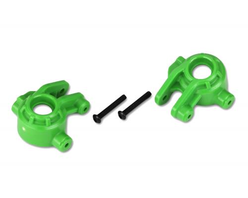 Traxxas TRX9037G Stuurblokken, extreem zwaar, groen (links & rechts)/3x20mm BCS (2) (voor gebruik met 9080 upgrade kit)