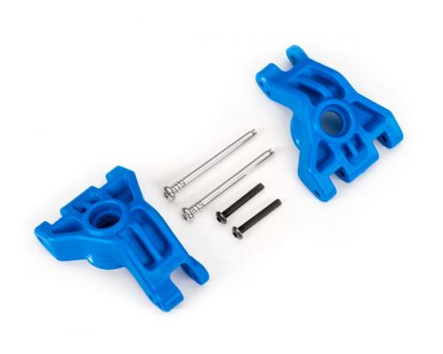 Traxxas TRX9050X Dragers, fusee, achter, extreem zwaar, blauw (links & rechts)/ 3x41mm scharnierpennen (2)/ 3x20mm BCS (