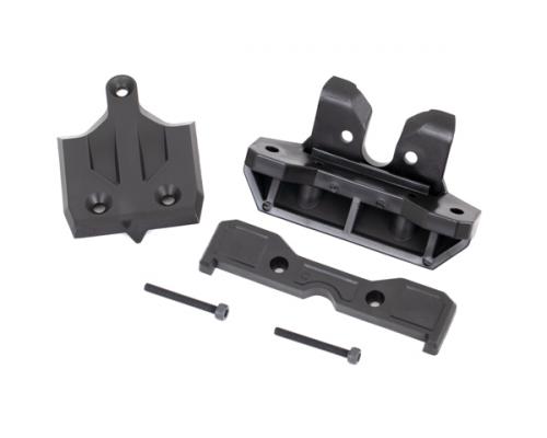 Traxxas TRX9536 Bumper, achter/ skidplate, achter/ trekstangbevestiging, achter/ 3x25 CS (2)